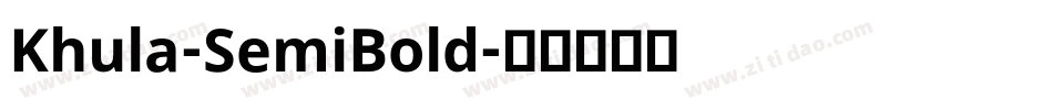 Khula-SemiBold字体转换