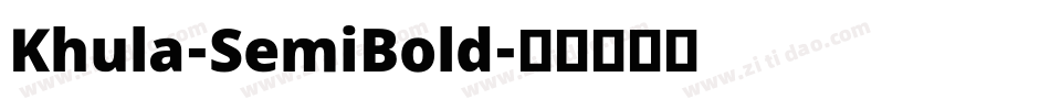 Khula-SemiBold字体转换