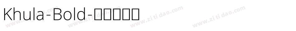 Khula-Bold字体转换