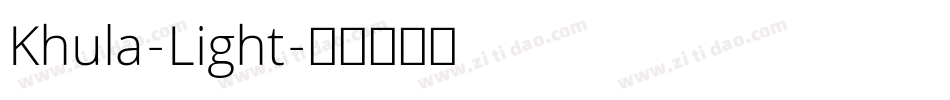 Khula-Light字体转换