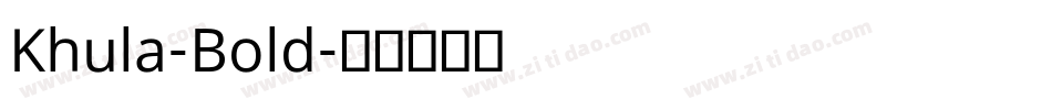 Khula-Bold字体转换