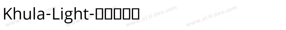 Khula-Light字体转换