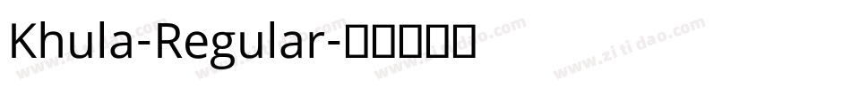 Khula-Regular字体转换