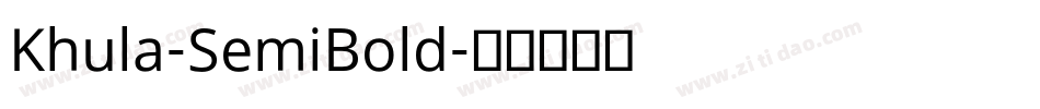 Khula-SemiBold字体转换