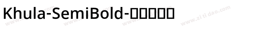 Khula-SemiBold字体转换