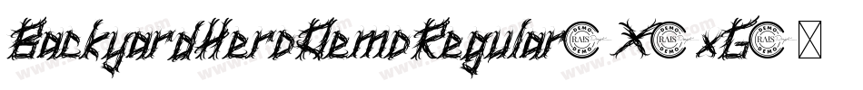 BackyardHeroDemoRegular-X8xG字体转换