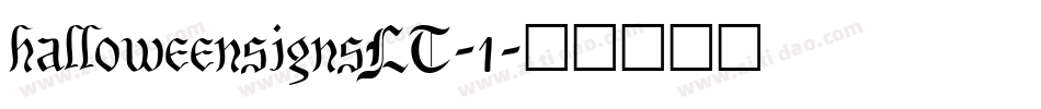 halloweensignsLT-1字体转换