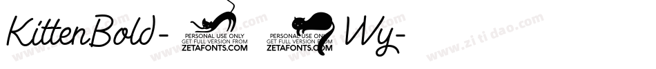 KittenBold-36Wy字体转换