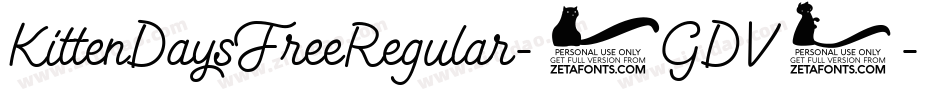 KittenDaysFreeRegular-1GDV4字体转换