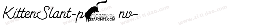 KittenSlant-p5nv字体转换