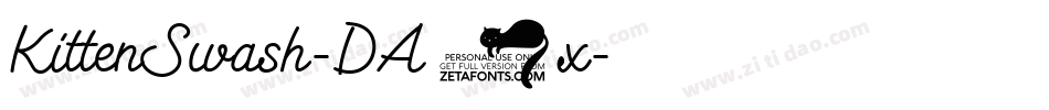 KittenSwash-DA6x字体转换