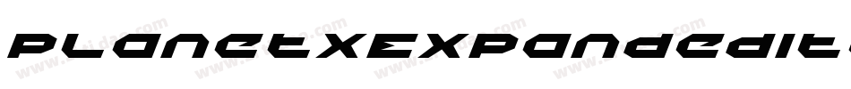 PlanetXExpandedItalic-Kr8X字体转换