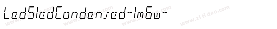 LedSledCondensed-lm6w字体转换