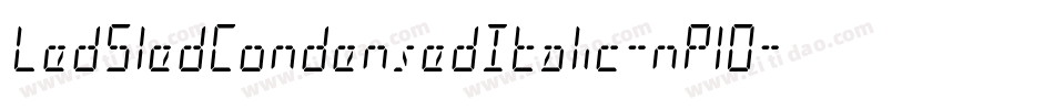 LedSledCondensedItalic-nPlO字体转换