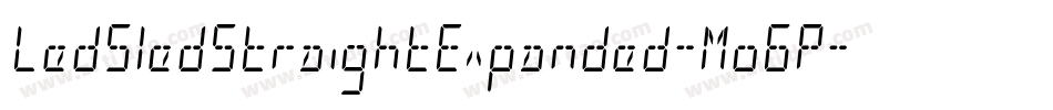 LedSledStraightExpanded-Mo6P字体转换
