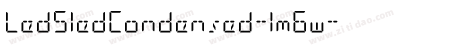 LedSledCondensed-lm6w字体转换