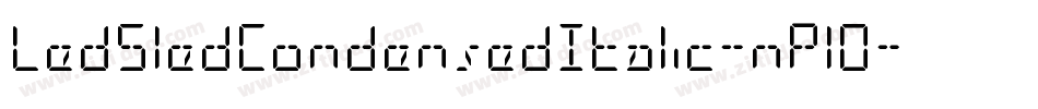 LedSledCondensedItalic-nPlO字体转换