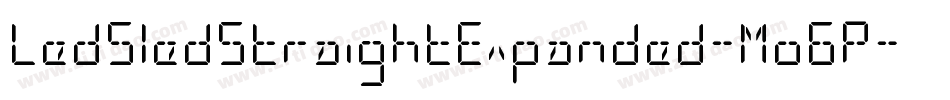 LedSledStraightExpanded-Mo6P字体转换