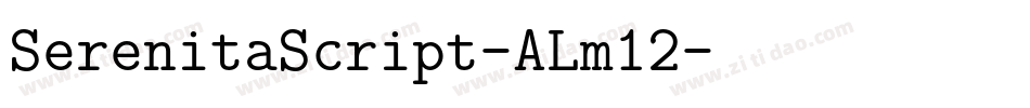 SerenitaScript-ALm12字体转换