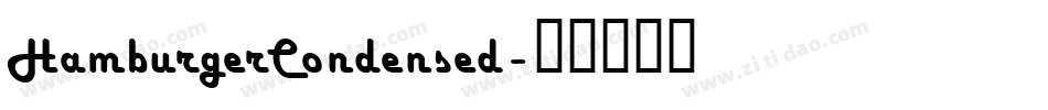 HamburgerCondensed字体转换