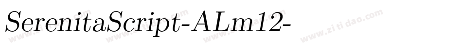 SerenitaScript-ALm12字体转换