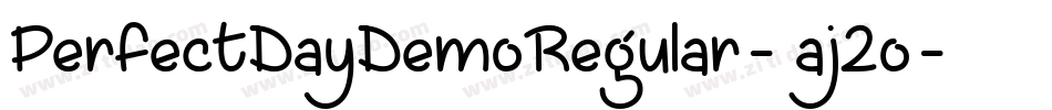 PerfectDayDemoRegular-aj2o字体转换