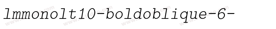 lmmonolt10-boldoblique-6字体转换
