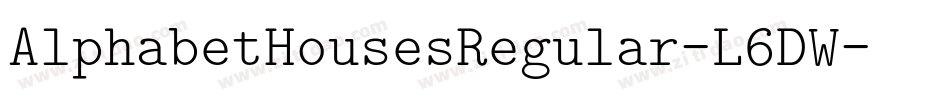 AlphabetHousesRegular-L6DW字体转换