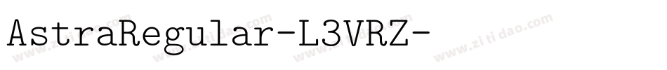 AstraRegular-L3VRZ字体转换