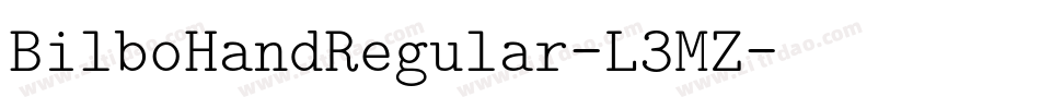 BilboHandRegular-L3MZ字体转换