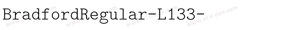 BradfordRegular-L133字体转换