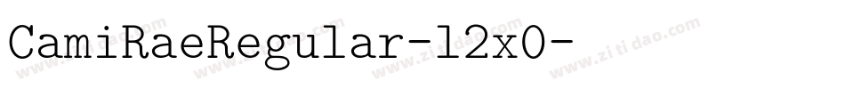 CamiRaeRegular-l2x0字体转换