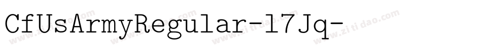 CfUsArmyRegular-l7Jq字体转换