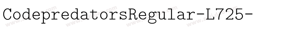 CodepredatorsRegular-L725字体转换