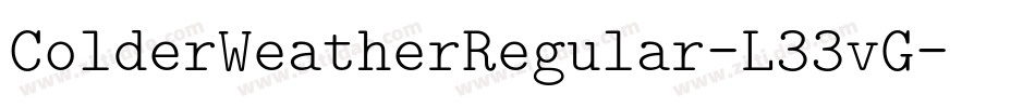 ColderWeatherRegular-L33vG字体转换