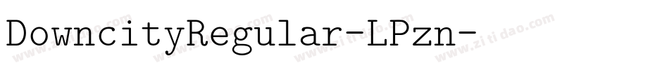 DowncityRegular-LPzn字体转换