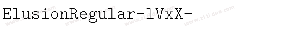 ElusionRegular-lVxX字体转换