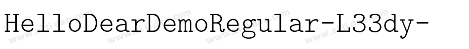 HelloDearDemoRegular-L33dy字体转换