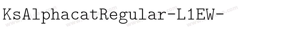 KsAlphacatRegular-L1EW字体转换