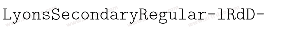 LyonsSecondaryRegular-lRdD字体转换