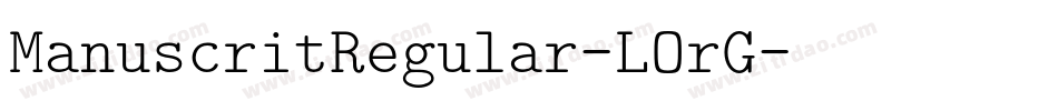 ManuscritRegular-LOrG字体转换