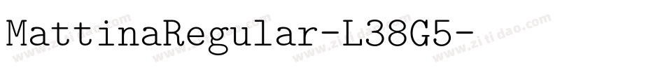 MattinaRegular-L38G5字体转换