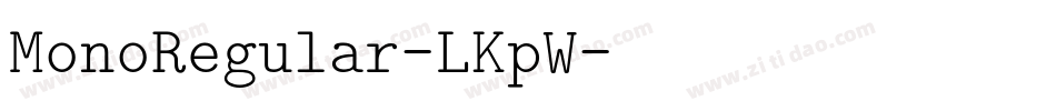 MonoRegular-LKpW字体转换