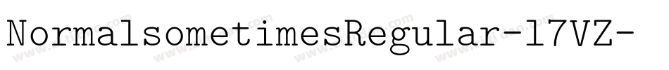 NormalsometimesRegular-l7VZ字体转换