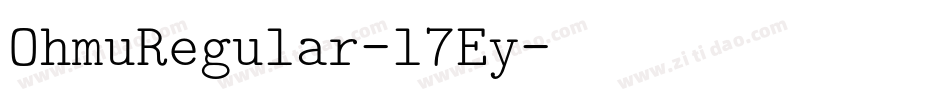 OhmuRegular-l7Ey字体转换