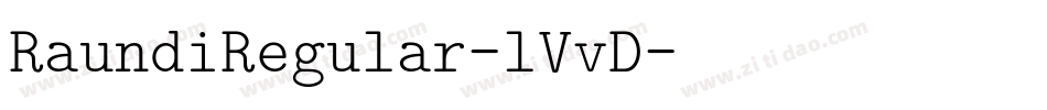 RaundiRegular-lVvD字体转换