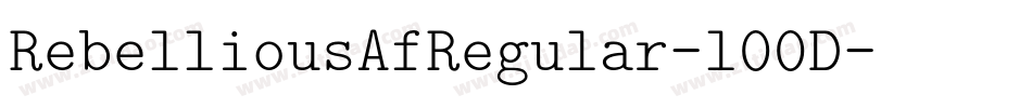 RebelliousAfRegular-l00D字体转换