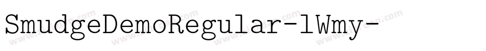 SmudgeDemoRegular-lWmy字体转换