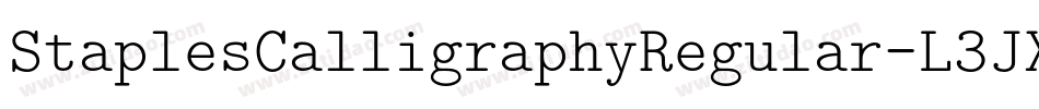 StaplesCalligraphyRegular-L3JX3字体转换