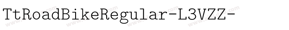 TtRoadBikeRegular-L3VZZ字体转换